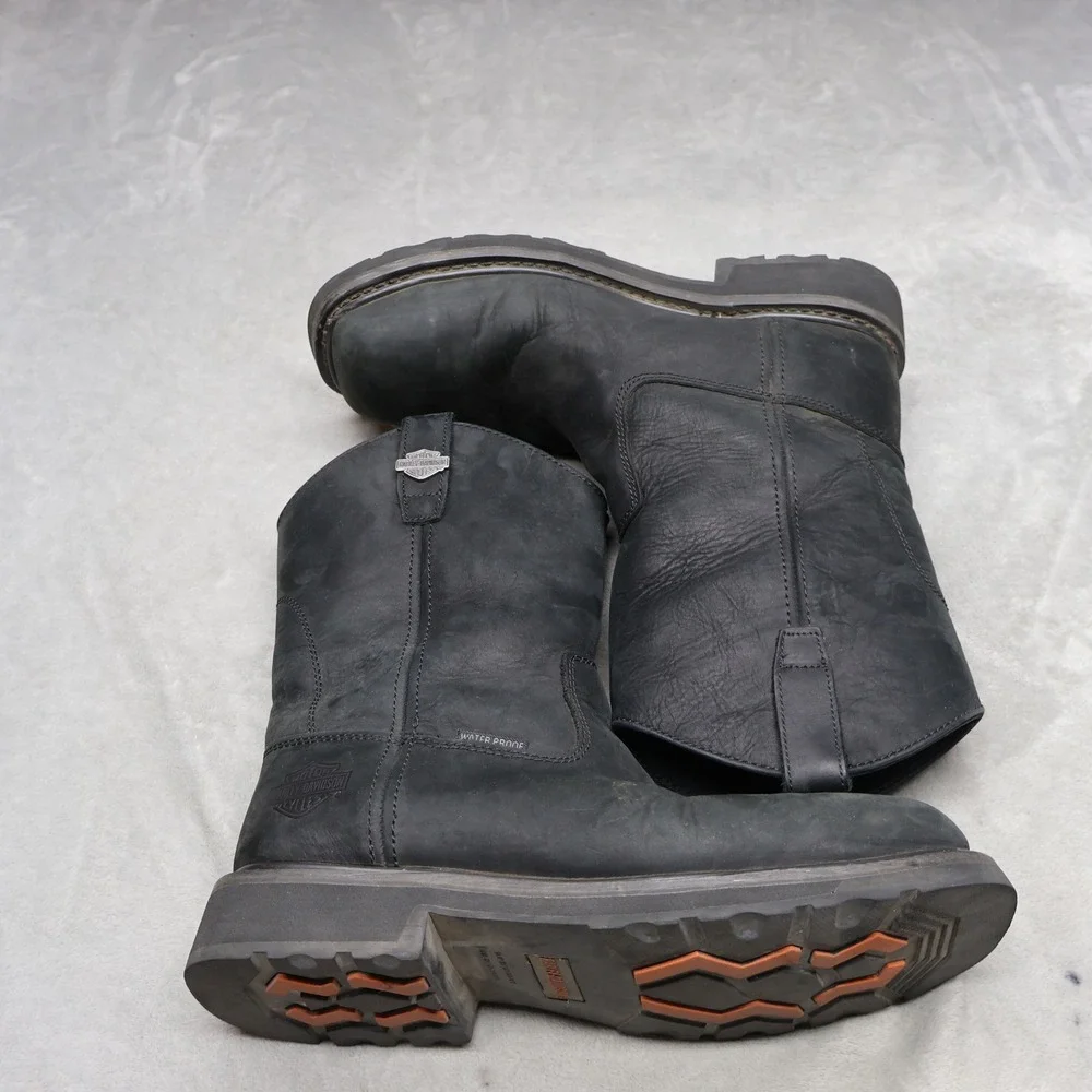 Harley Davidson Mens 8.5M Work Boots Black Altman Composite‎ Toe 10